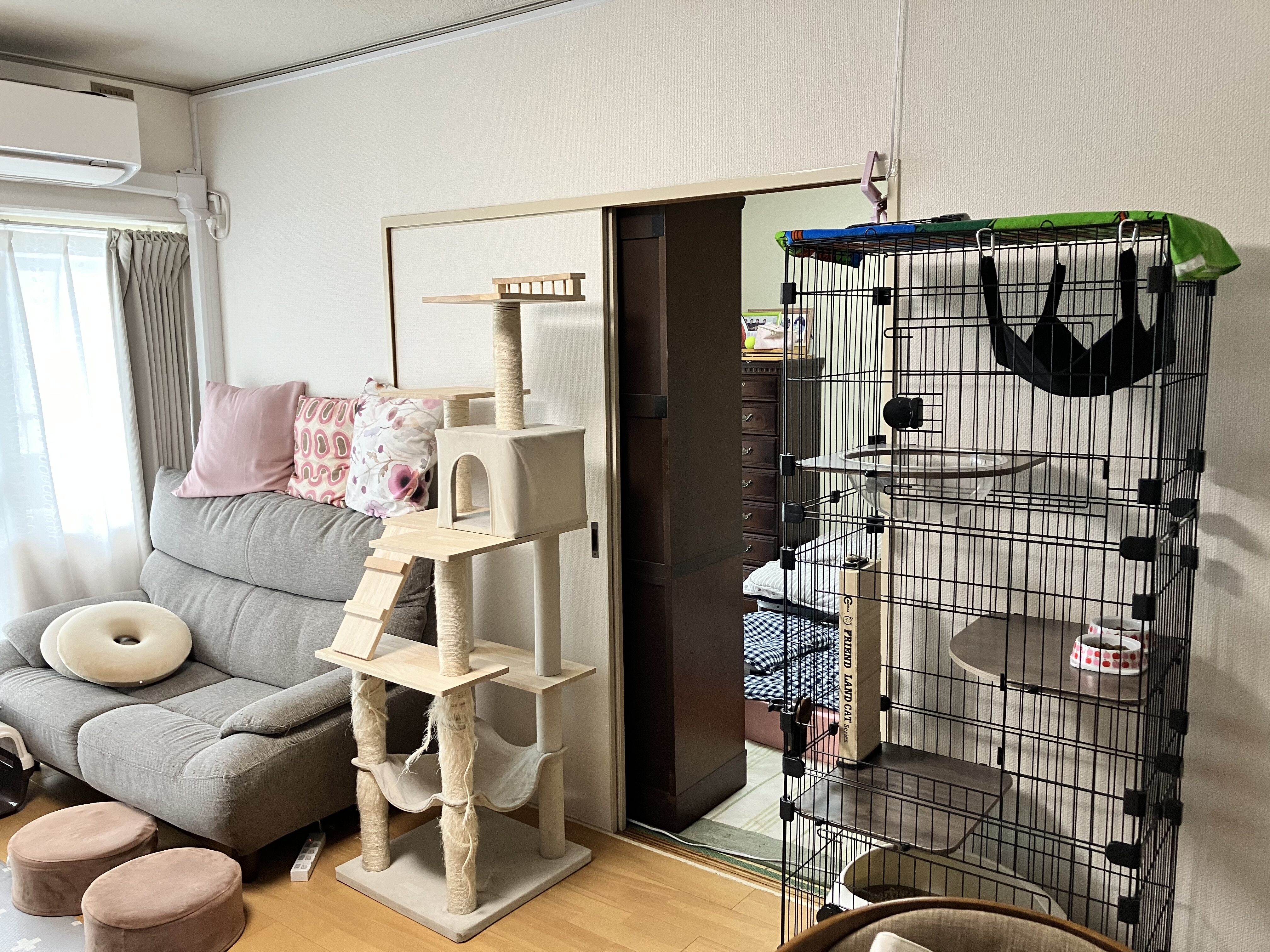 和室とリビングの間の壁　リフォーム前